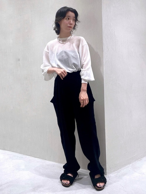 シアーボリュームスリーブプルオーバー【洗える】（Tシャツ
