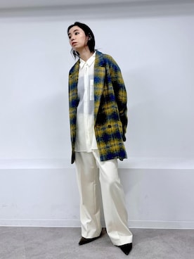 「アイテム（その他アウター、イエロー系）」を使った、KOIKEさん（レディース・163cm）の秋コーディネート
