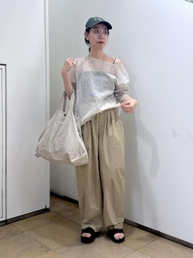 「アイテム（キャップ）」を使った、KOIKEさん（レディース・163cm・30代）の夏コーディネート