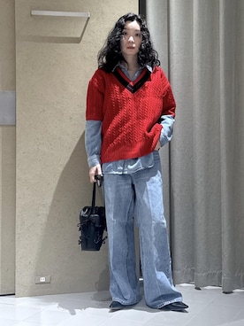 「アイテム（ローファー）」を使った、KOIKEさん（レディース・163cm・30代）の冬コーディネート