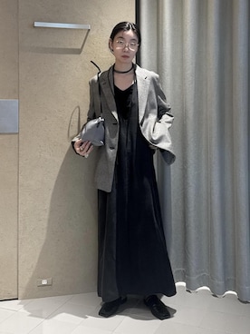 「アイテム（ジャンパースカート）」を使った、KOIKEさん（レディース・163cm・30代）の秋コーディネート