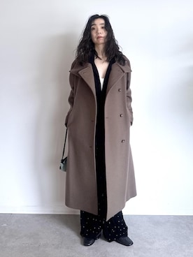 「SALON adam et rope'（サロン アダム エ ロペ）の【W S（ドゥーブル）】ソフトレザーローファー（ローファー、ブラック系）」を使った、KOIKEさん（レディース・163cm）の秋コーディネート