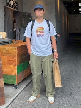 「GERMAN TRAINER（ジャーマントレーナー）のアイテム」を使った、美沙樹さん（メンズ・180cm）の秋コーディネート