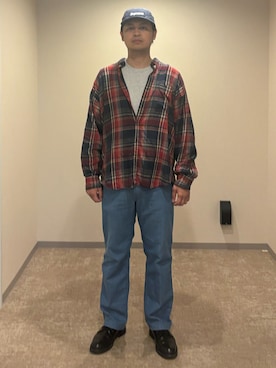 「CHAPS（チャップス）のアイテム」を使った、美沙樹さん（メンズ・180cm）の春コーディネート