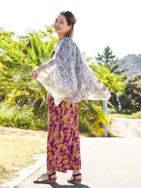 「チャイハネ（チャイハネ）のアイテム（パンツ）」を使った、チャイハネSTAFF Shioriさん（レディース・167cm）の春コーディネート