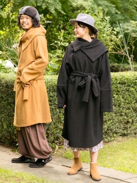 「チャイハネ（チャイハネ）のアイテム（その他アウター）」を使った、チャイハネSTAFF Shioriさん（レディース・167cm）の秋コーディネート