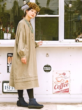 「チャイハネ（チャイハネ）のアイテム（ブーツ）」を使った、チャイハネSTAFF Shioriさん（レディース・167cm）の秋コーディネート