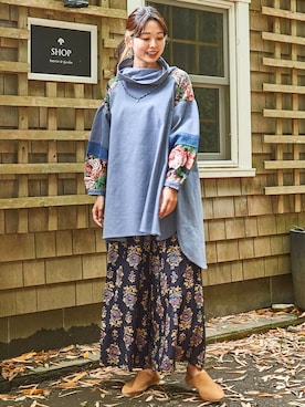 「チャイハネ（チャイハネ）のアイテム（アクセサリー）」を使った、チャイハネSTAFF Shioriさん（レディース・167cm）の秋コーディネート