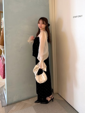 「アイテム（ドレス、ブラック系）」を使った、nagochanさん（レディース・156cm）の冬コーディネート