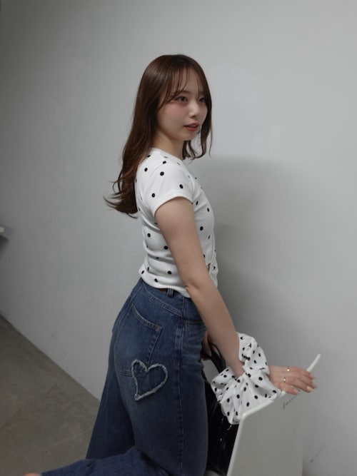 ちこぼー セール】ハートデザインチビT（Tシャツ/カットソー）｜Chico（チコ）の