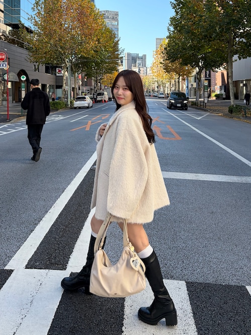 金ボタンシャギーミディジャケットコート（その他アウター）｜Chico