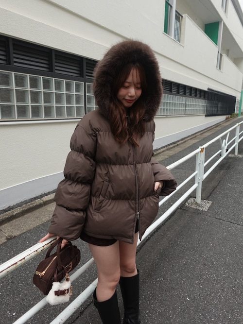 ファー取り外しミドルルーズ中綿ブルゾン（その他アウター）｜Chico