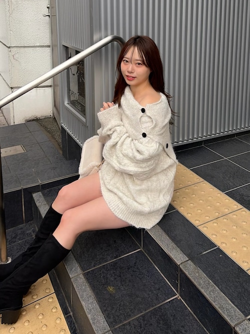 セール】【セットアップ対応】ケーブルニット+スヌードセット（ニット