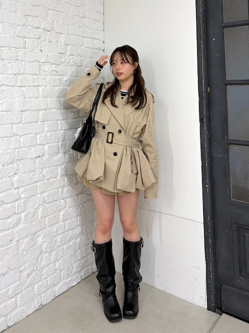 SALON by Chico】バルーンミディトレンチコート（トレンチコート