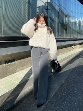 「Chico（チコ）のアイテム（ブルゾン）」を使った、nagochanさん（レディース・156cm）の冬コーディネート