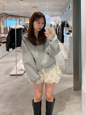 「アイテム（パーカー）」を使った、nagochanさん（レディース・156cm）の冬コーディネート