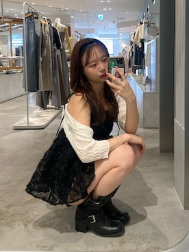 「アイテム（カチューシャ）」を使った、nagochanさん（レディース・156cm）の夏コーディネート