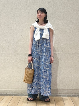 「夏コーデ」｜「アイテム（その他アウター）」を使った、久富さん（レディース・161cm）の夏コーディネート