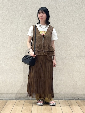 「PAYDAY(ペイデイ)のアイテム」を使った、久富さん(レディース・161cm)の夏コーディネート