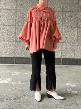 「Lui's（ルイス）のアイテム（スリッポン）」を使った、menueclosetさん（レディース・148cm）の冬コーディネート