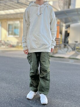 「BACK NUMBER（バックナンバー）のアイテム（カーゴパンツ）」を使った、Koyoさん（メンズ・166cm）の秋コーディネート