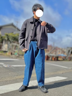 「GLOBAL WORK（グローバルワーク）のミリタリーブルゾン/255617（ブルゾン）」を使った、Koyoさん（メンズ・165cm）の冬コーディネート