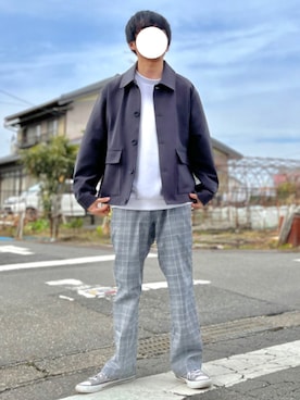 「GLOBAL WORK（グローバルワーク）のミリタリーブルゾン/255617（ブルゾン）」を使った、Koyoさん（メンズ・165cm）の冬コーディネート