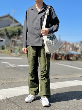 「BACK NUMBER（バックナンバー）のアイテム（カーゴパンツ）」を使った、Koyoさん（メンズ・165cm）の春コーディネート