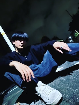 「All Blues（オールブルース）のアイテム」を使った、syunishihara12さん（メンズ・170cm）の夏コーディネート