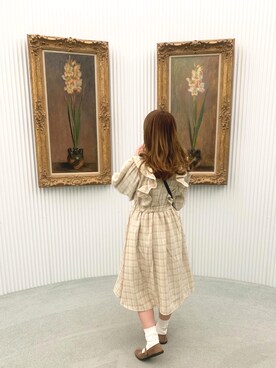 「RUBY AND YOU（ルビーアンドユー）のアイテム（ワンピース/ドレス）」を使った、夏海さん（レディース・152cm）の冬コーディネート