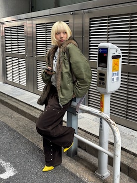 「アイテム（ネックレス）」を使った、カポさん（レディース・162cm）の秋コーディネート