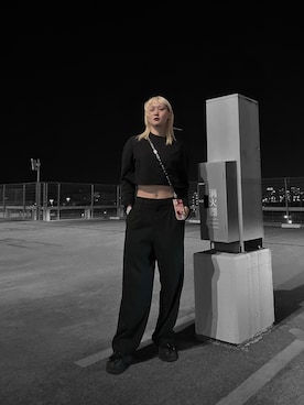 「モードストリート」｜「アイテム（スウェット）」を使った、017さん（レディース・167cm）の秋コーディネート