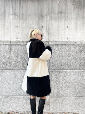 「jouetie（ジュエティ）のアイテム（ダウンジャケット/コート）」を使った、017さん（レディース・167cm）の冬コーディネート