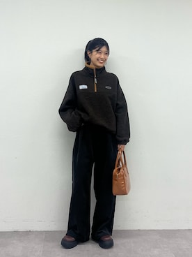 「DISCUS（ディスカス）のアイテム（ブルゾン）」を使った、yuzukichiii0907さん（レディース・166cm）の秋コーディネート