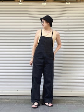 「FREAK'S STORE（フリークスストア）のアイテム（オールインワン・サロペット）」を使った、shrimpさん（レディース・160cm）の夏コーディネート