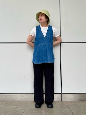 「FRUIT OF THE LOOM（フルーツオブザルーム）のアイテム」を使った、shrimpさん（レディース・161cm）の夏コーディネート