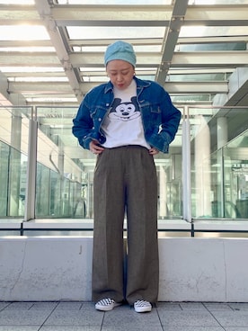 「OVERRIDE（オーバーライド）のアイテム」を使った、shrimpさん（レディース・161cm）の春コーディネート