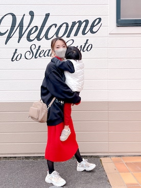 「GAP（ギャップ）のアイテム（ダウンベスト）」を使った、yu1bu_1128さん（レディース・156cm）の冬コーディネート