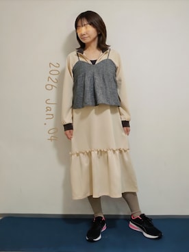 「kutir（クティール）のアイテム」を使った、🍠ゆみっつ🍠さん（レディース・173cm）の冬コーディネート