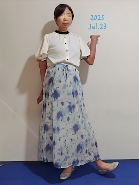 「classicalelf（クラシカルエルフ）のアイテム（トップス）」を使った、🍠ゆみっつ🍠さん（レディース・173cm）の夏コーディネート