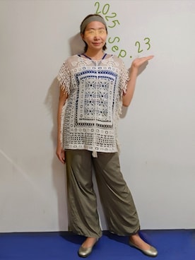「アイテム（ベスト）」を使った、🍠ゆみっつ🍠さん（レディース・173cm）の秋コーディネート