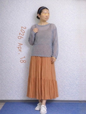 「MONO-MART（モノマート）のアイテム」を使った、🍠ゆみっつ🍠さん（レディース・173cm）の春コーディネート