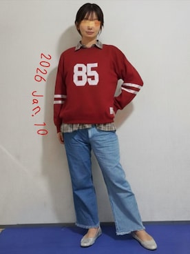 「DISCUS（ディスカス）のアイテム」を使った、🍠ゆみっつ🍠さん（レディース・173cm）の冬コーディネート