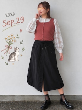 「n'OrLABEL（ノアールレーベル）のアイテム」を使った、🍠ゆみっつ🍠さん（レディース・173cm）の秋コーディネート