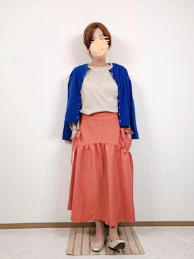 「SUGAR BISKET（シュガービスケット）のアイテム（スカート）」を使った、🍠ゆみっつ🍠さん（レディース・173cm）の秋コーディネート