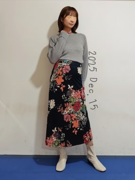 「アイテム（スカート）」を使った、🍠ゆみっつ🍠さん（レディース・173cm）の冬コーディネート