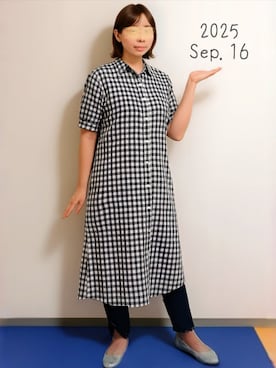 「アイテム（レギンス/スパッツ）」を使った、🍠ゆみっつ🍠さん（レディース・173cm）の秋コーディネート