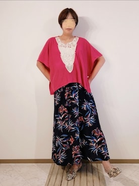 🍠ゆみっつ🍠さん（レディース・173cm）の夏コーディネート