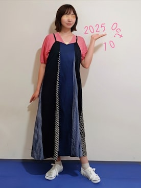 「アイテム（ワンピース）」を使った、🍠ゆみっつ🍠さん（レディース・173cm）の秋コーディネート