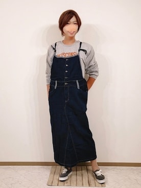 「and it_（アンドイット）のアイテム（ワンピース/ドレス）」を使った、🍠ゆみっつ🍠さん（レディース・173cm）の秋コーディネート